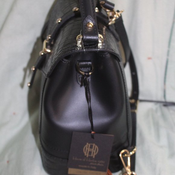 NWT House of Harlow 1960 Italy Genuine Leather Handbag Backpack Bacl To School main image 4